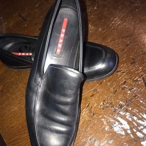 Black leather Prada shoes